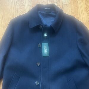 Lauren Ralph Lauren Men's Dark Blue Pea Coat